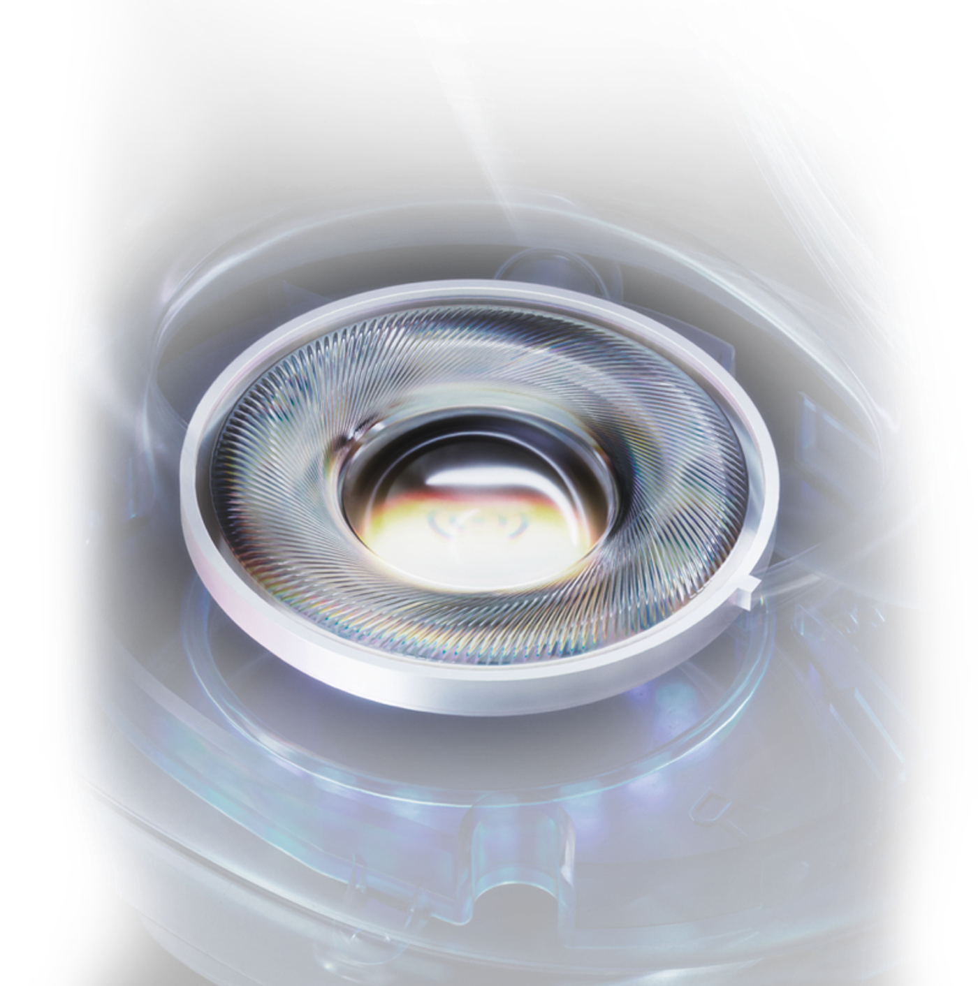 Close-up view of the high-fidelity Neodymium magnetic audio drivers